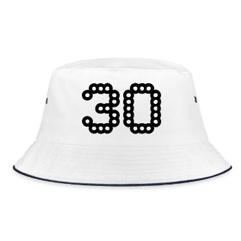 30. 30 YEARS. 30th ANNIVERSARY. 30 YEARS ANNIVERSARY. - Bucket Hat - white/navy - Front