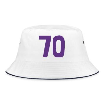70. 70 JAHRE. 70-JÄHRIGES JUBILÄUM. 70-JÄHRIGES JUBILÄUM. - Bucket Hat - Weiß/Navy - Vorne