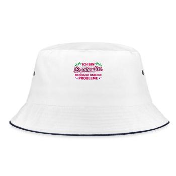 Brautmutter Brautmama Spruch Mutter Der Braut - Bucket Hat - Weiß/Navy - Vorne