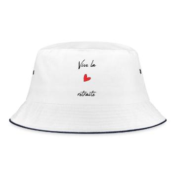 RETIREMENT. RETIREMENT. RETIRED. RETIREMENT - Bucket Hat - white/navy - Front