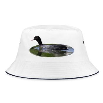 Blässhuhn - Bucket Hat - Weiß/Navy - Vorne