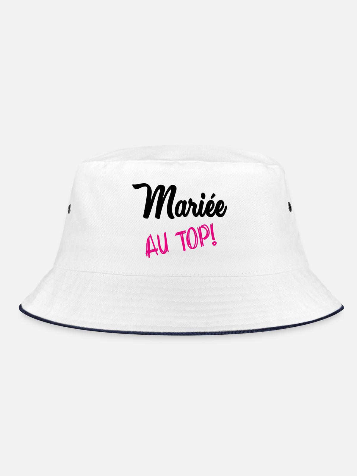 MARRIAGE - Bucket Hat - white/navy - Front