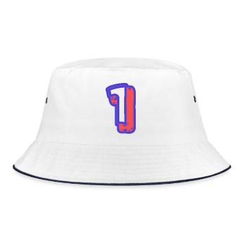 1. 1 JAHR. 1. JAHRESTAG. 1 JAHR GEBURTSTAG - Bucket Hat - Weiß/Navy - Vorne