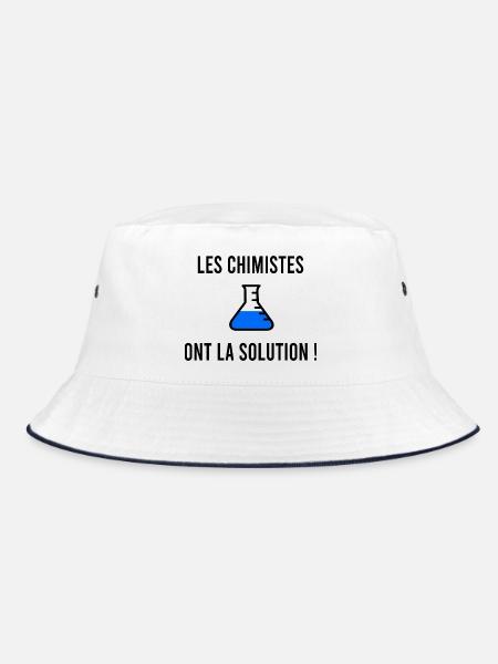 Humor von Chemikern - Bucket Hat - Weiß/Navy - Vorne