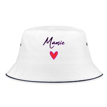 OMA. MAMA. OMA. MUTTERTAG - Bucket Hat - Weiß/Navy - Vorne