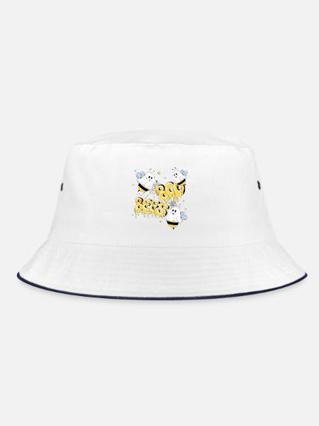 Boo Bees - Bucket Hat - Weiß/Navy