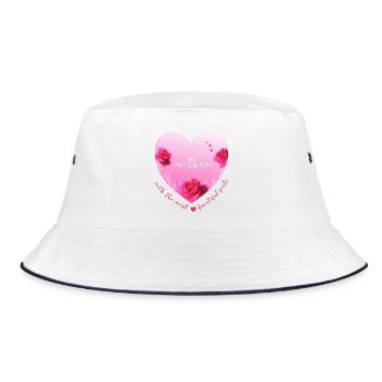 mother Mummy mom mama - Bucket Hat - Weiß/Navy - Vorne
