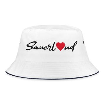 Sauerland Sticker - Bucket Hat - Weiß/Navy - Vorne