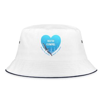 bester Kumpel - Bucket Hat - Weiß/Navy - Vorne