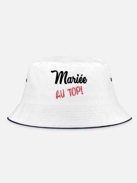 ZUKÜNFTIGE BRAUT - Bucket Hat - Weiß/Navy - Vorne