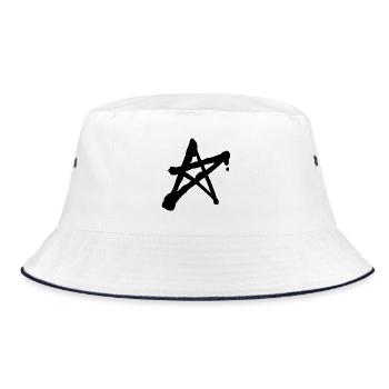 Pentagramm - Bucket Hat - Weiß/Navy - Vorne