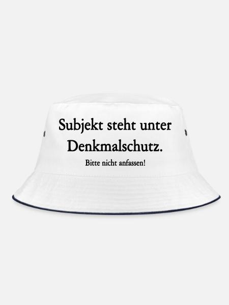 subjekt denkmalschutz - Bucket Hat - Weiß/Navy