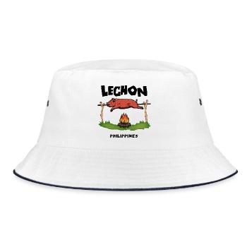 Lechon Philippines Cochon de lait Cebu Manille Cadeau - Bob - blanc/marine - Devant