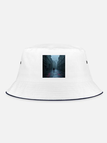 Nebelstrom City - Bucket Hat - Weiß/Navy