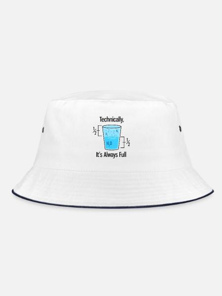 Glas Chemiker Witz - Bucket Hat - Weiß/Navy