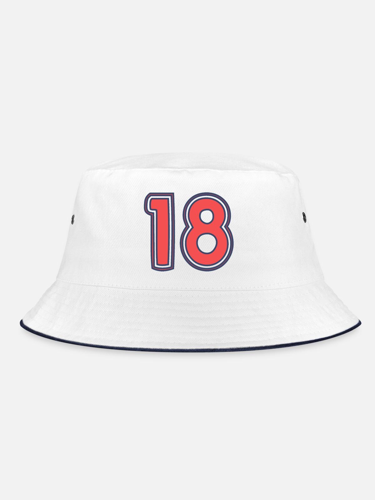 18. 18 YEARS OLD - Bucket Hat - white/navy - Front