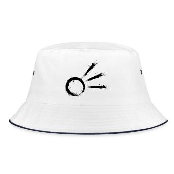 Komet Symbol Schweifstern Astrologie Astronomie - Bucket Hat - Weiß/Navy - Vorne