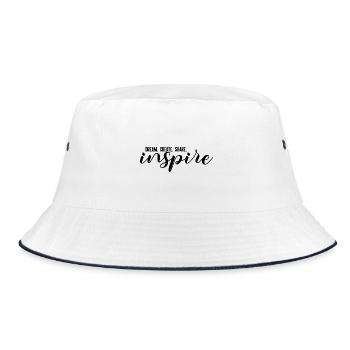 DREAM. CREATE. SHARE. inspire - Bucket Hat - white/navy - Front