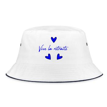 RETIREMENT. RETIREMENT. RETIRED. RETIREMENT - Bucket Hat - white/navy - Front