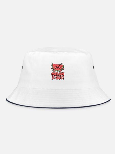 Melon It Out! - Bucket Hat - white/navy - Front