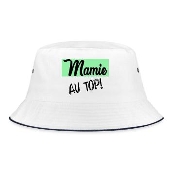 MAMIE. GRAND-MERE. FÊTE DES MÈRES - Bob - blanc/marine - Devant