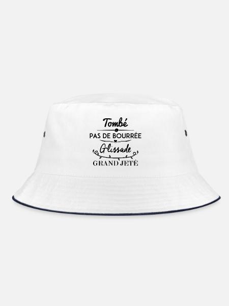 Ballett Spruch - Bucket Hat - Weiß/Navy