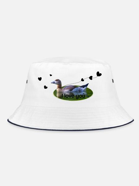 love you I love you - Bucket Hat - Weiß/Navy