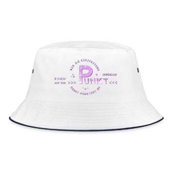 zum Punkt kommen - Bucket Hat - Weiß/Navy - Vorne