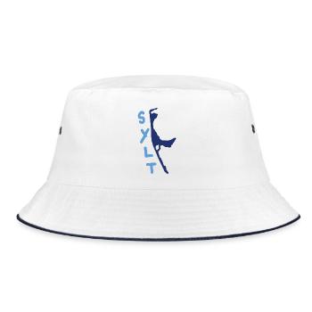 sylt blau mit schriftzug - Bucket Hat - Weiß/Navy - Vorne