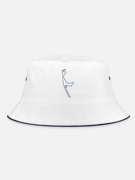 sylt umriss blau - Bucket Hat - Weiß/Navy