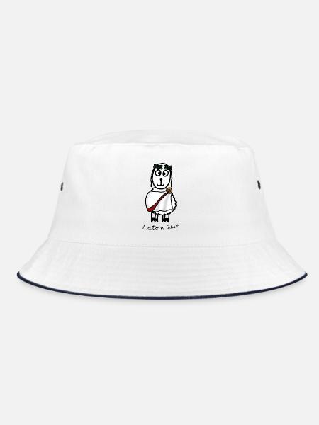 Latein ScHoF - Bucket Hat - Weiß/Navy