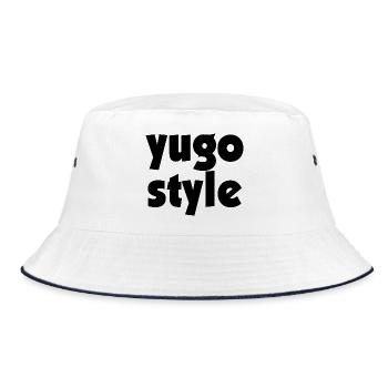 Yugo style - united style of Balkan - Bucket Hat - white/navy - Front