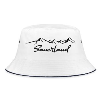 Sauerland Sticker - Bucket Hat - Weiß/Navy - Vorne