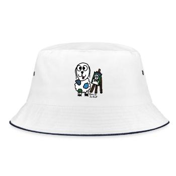 Kunst ScHoF - Bucket Hat - Weiß/Navy - Vorne