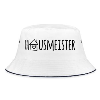 Hausmeister - Bucket Hat - Weiß/Navy - Vorne
