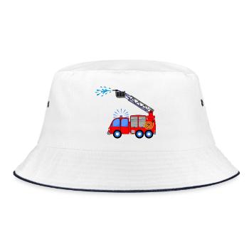Camion de pompiers avec échelle et eau enfants - Bob - blanc/marine - Devant