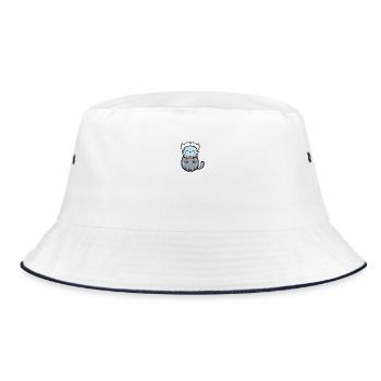 Astronaut Kosmonaut Raumfahrer Taikonaut - Bucket Hat - Weiß/Navy - Vorne