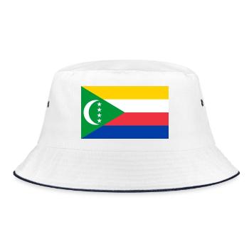 Komoren - Bucket Hat - Weiß/Navy - Vorne