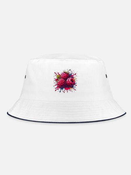 Framboises explosion de peinture - Bob - blanc/marine - Devant