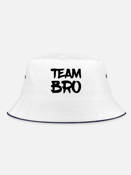 Team Bro - Bucket Hat - Weiß/Navy