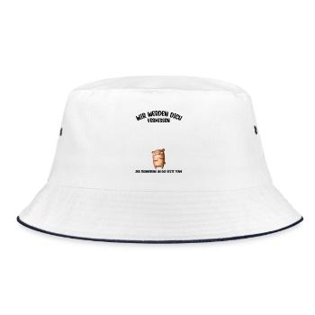 Wir werden dich Vermissen beste Team Abschied - Bucket Hat - Weiß/Navy - Vorne