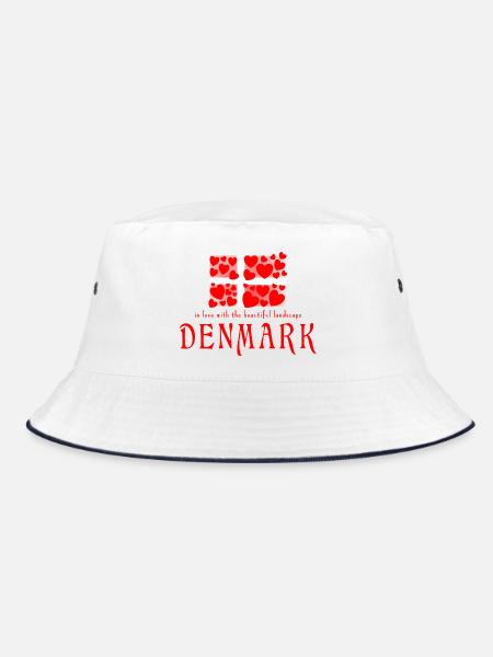 Dänemark Danmark - Bucket Hat - Weiß/Navy