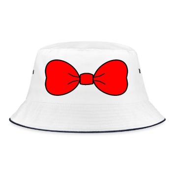 KNOTEN. KRAWATTE - Bucket Hat - Weiß/Navy - Vorne