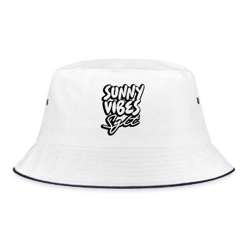 SUNNY VIBES SYLT - Bucket Hat - white/navy - Front
