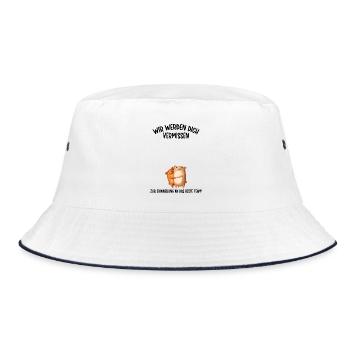Wir werden dich Vermissen beste Team Abschied - Bucket Hat - Weiß/Navy - Vorne