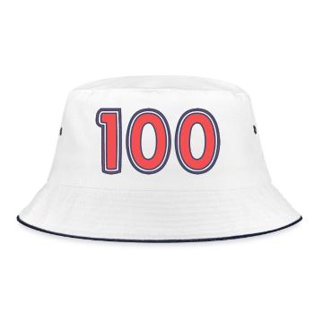 100. 100 JAHRE. 100-JÄHRIGES JUBILÄUM - Bucket Hat - Weiß/Navy - Vorne