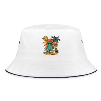 Good mood - Bucket Hat - white/navy - Front