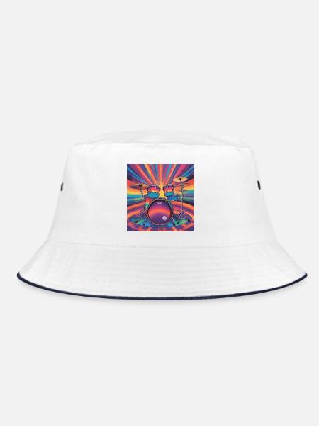 Batterie - Bucket Hat - Weiß/Navy