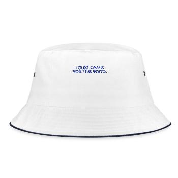 Ich bin nur wegen dem Essen hier - Bucket Hat - Weiß/Navy - Vorne