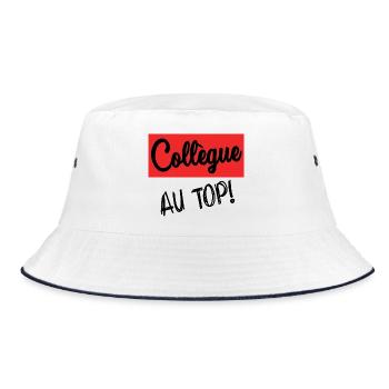 COLLEGUE. DEPART. RETRAITE. EMPLOI. HUMOUR - Bob - blanc/marine - Devant